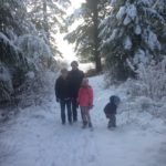 Family Hike in the Snow