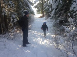 Playing in the snow